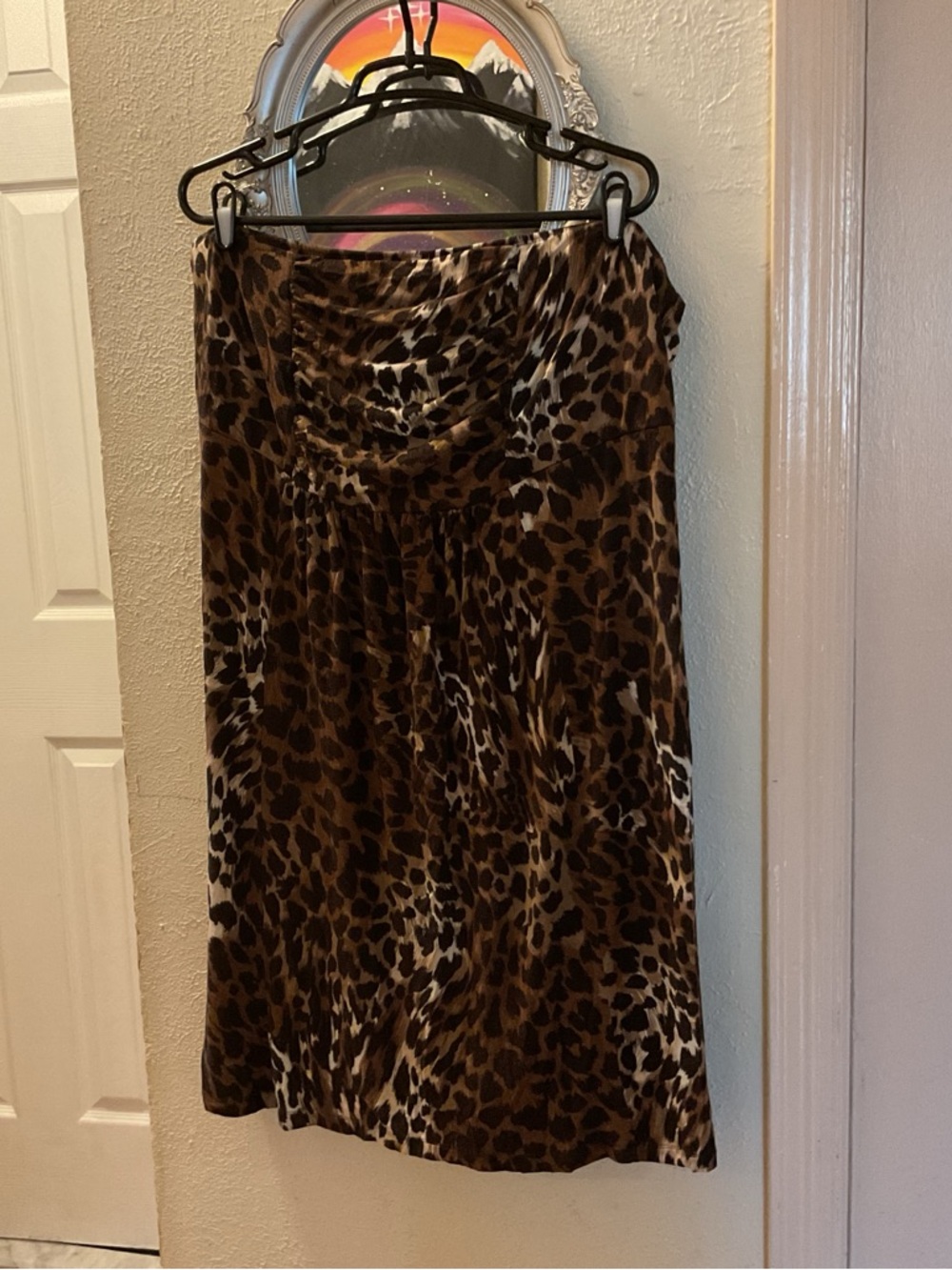Lane Bryant Brown Leopard Print Midi dress